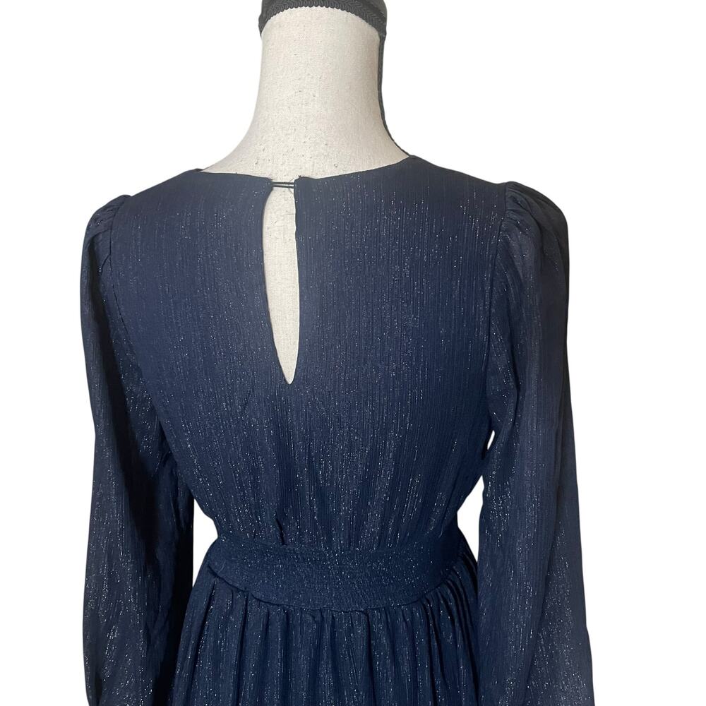 Baltic Born Juliette Navy Shimmer Maxi Dress Size S Bridesmaid Formal, - Picture 9 of 15